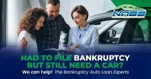 Yes. You can get into a late model car with bank financing even after Bankruptcy at NABS